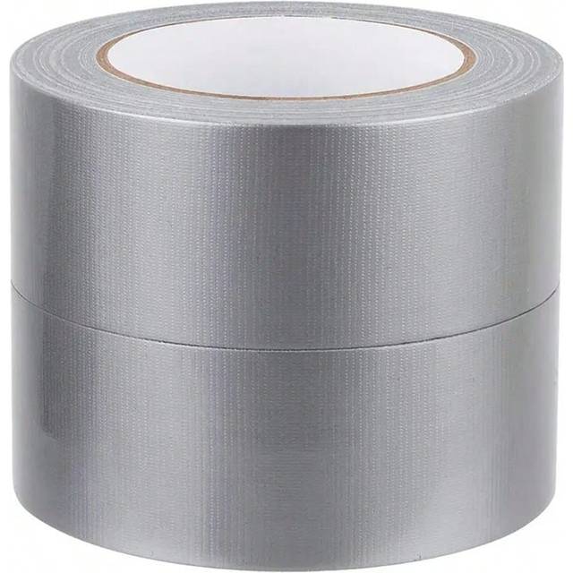 SHEIN 2pcs Heavy-Duty Silver Duct Tape - 33ft X 2in Strong, Flexible, Residue-Free, All Weather And Tear By Hand For Diy, Repairs And Professional Use, Bulk