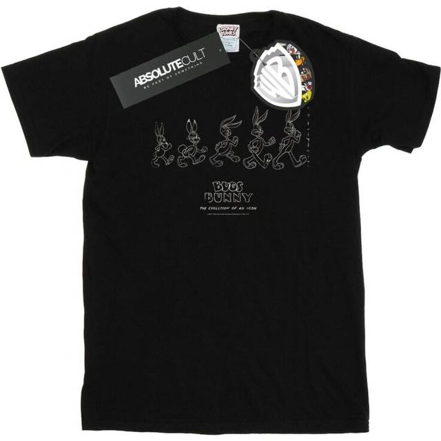 (M, Black) Looney Tunes Mens Bugs Bunny Evolution T-Shirt
