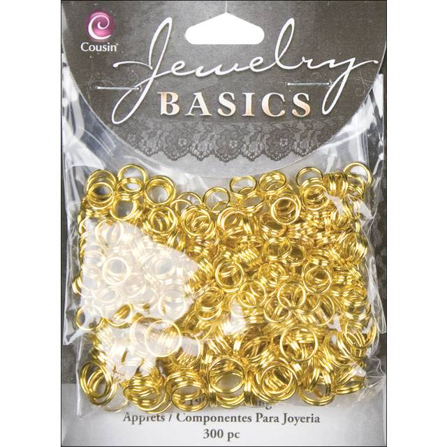 Cousin Jewelry Basics 300-Piece Split Ring  Gold  6/8mm