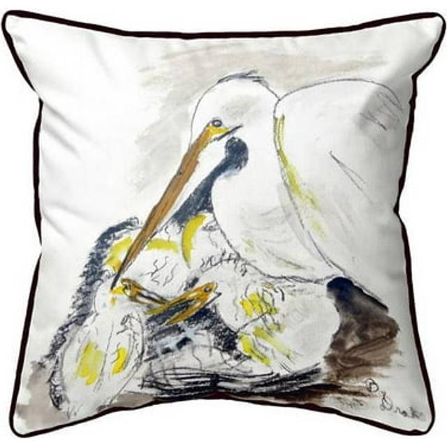 Betsy Drake ZP718 Egret & Chicks Extra Large Zippered Indoor & Outdoor Pillow - 22 x 22 in.