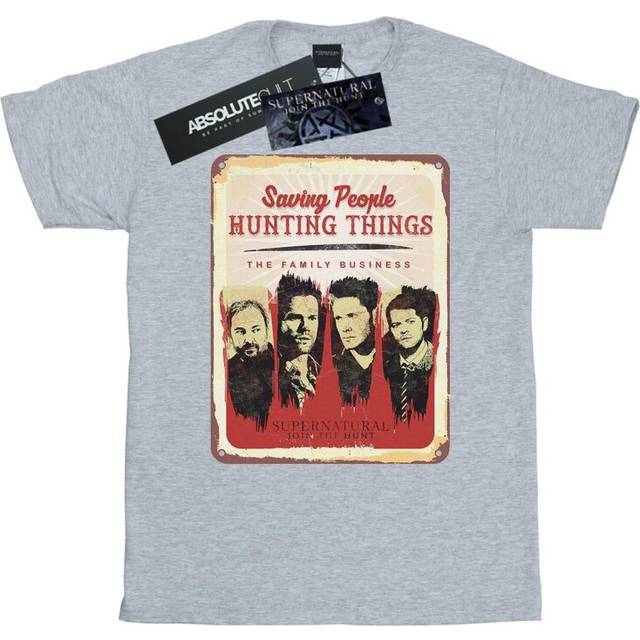 (S, Sports Grey) Supernatural Mens Family Business Sign T-Shirt