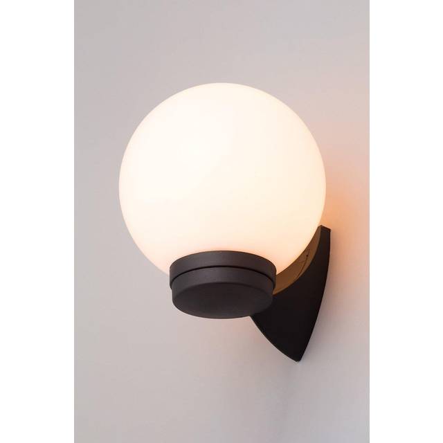 Westray Outdoor Globe Wall Light, Black