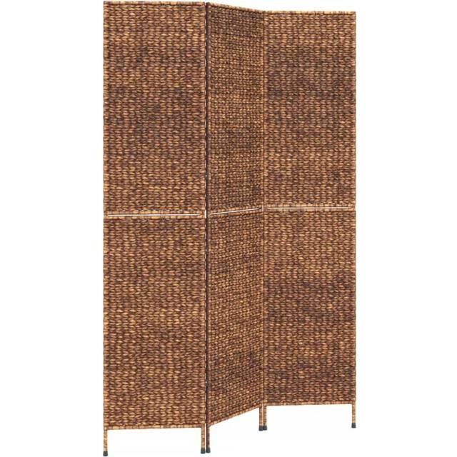 (brown, 122 x 180 cm) vidaXL Room Divider Folding Balcony Privacy Screen 5-Panel Water Hyacinth