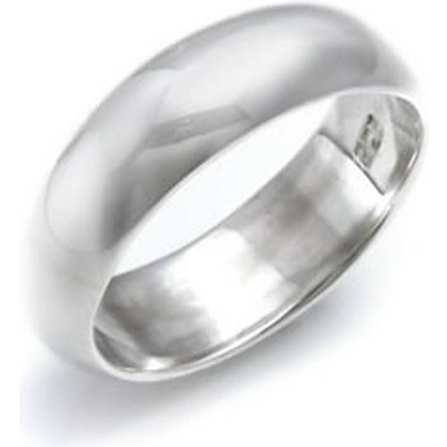 Wedding ring sterling silver 925 wide promise curved band plain court - silverly