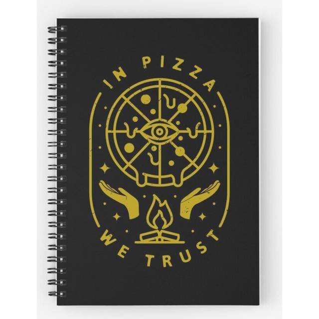 Spiral Notebook In Pizza We Trust A5 120 Pages
