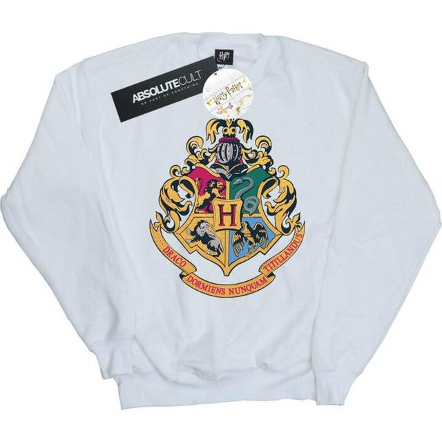 Hogwarts Crest Gold Ink Sweatshirt - White - XL