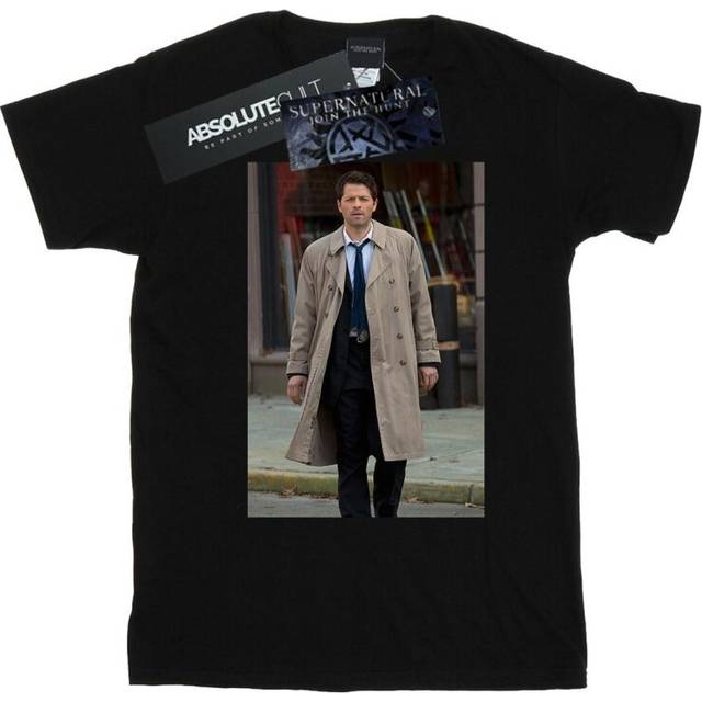 (4XL, Black) Supernatural Mens Castiel Photograph T-Shirt