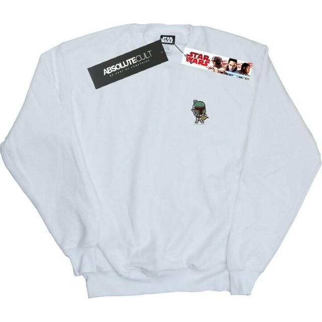(XXL, White) Star Wars Mens Boba Fett Chest Print Sweatshirt