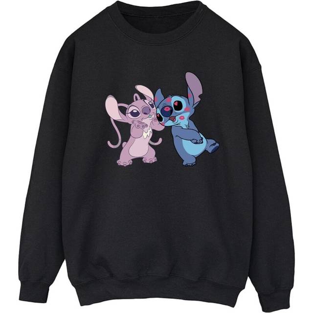 (M, Black) Disney Womens/Ladies Lilo & Stitch Kisses Sweatshirt