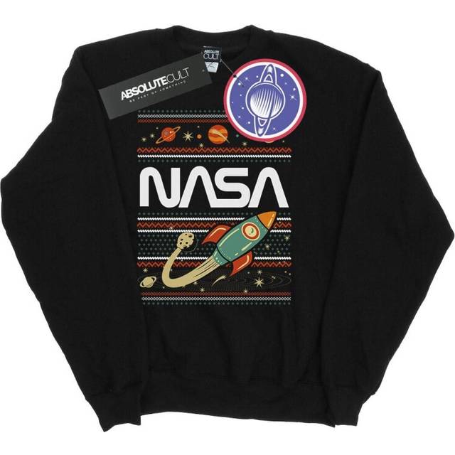 NASA Mens Fair Isle Sweatshirt L black