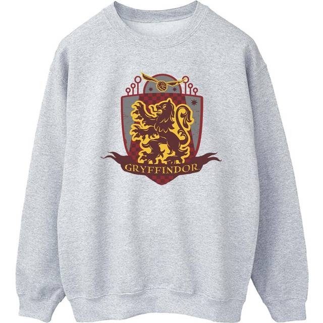 (3XL, Sports Grey) Harry Potter Mens Gryffindor Chest Badge Sweatshirt