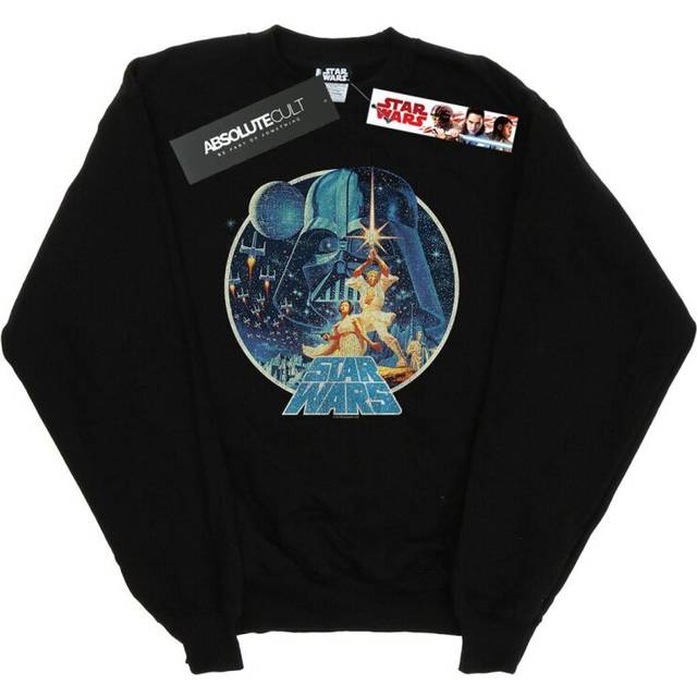 (4XL, Black) Star Wars Mens Vintage Victory Sweatshirt
