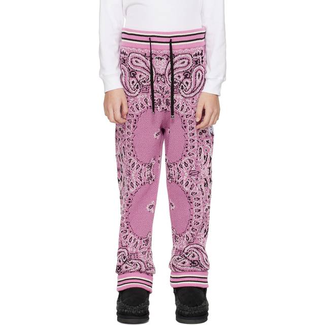 AMIRI Kids Pink Bandana Sweatpants - Pink - 4Y