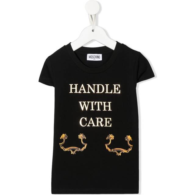 Moschino Kids Black 'Handle With Care' T-Shirt - Var. 60100 Black - 4Y