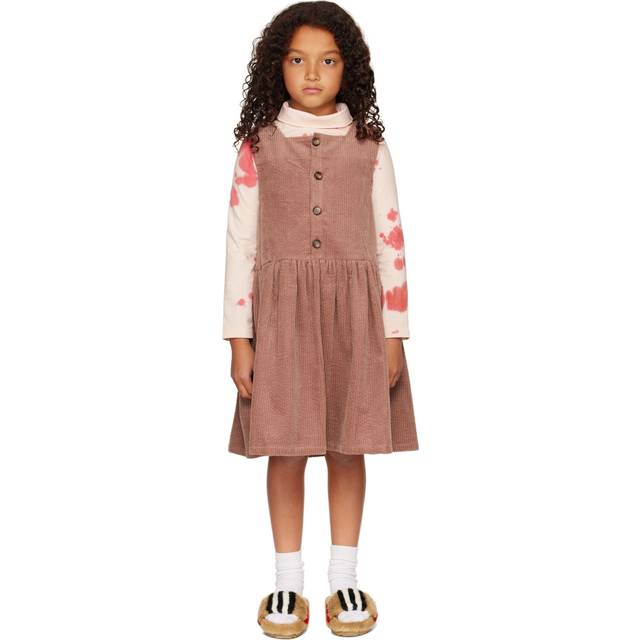 Wynken Kids Pink Maria Pinafore Dress - CLAY PINK - 8Y
