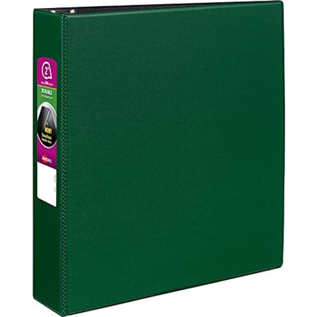 "Avery Durable 3 Ring Binder  2"""""""" Slant Rings  1 Green Binder (27553)"