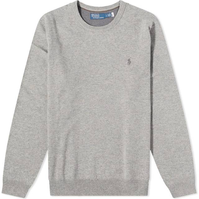 Ralph Lauren, Round-neck Knitwear, male, Gray, XL, Round-neck Knitwear