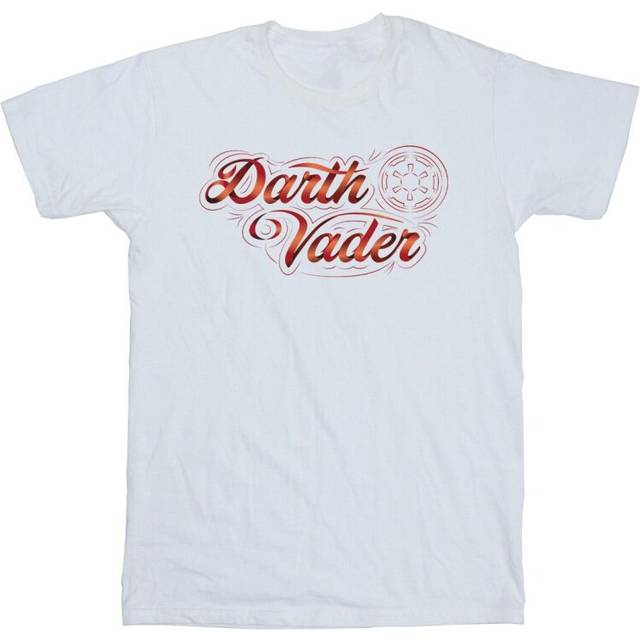 Obi-Wan Kenobi Darth Vader Ribbon Font T-Shirt - White - L