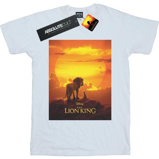 (4XL, White) Disney Mens The Lion King Movie Sunset Poster T-Shirt