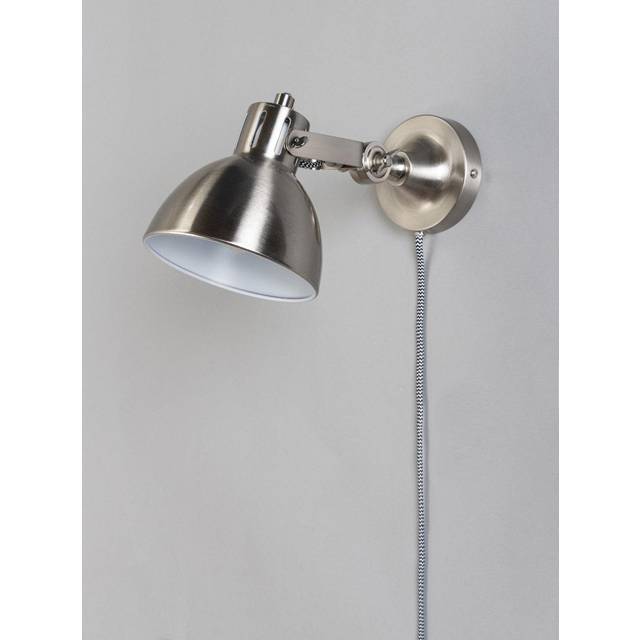 BHS Daria Plug In Wall Light - Satin Nickel