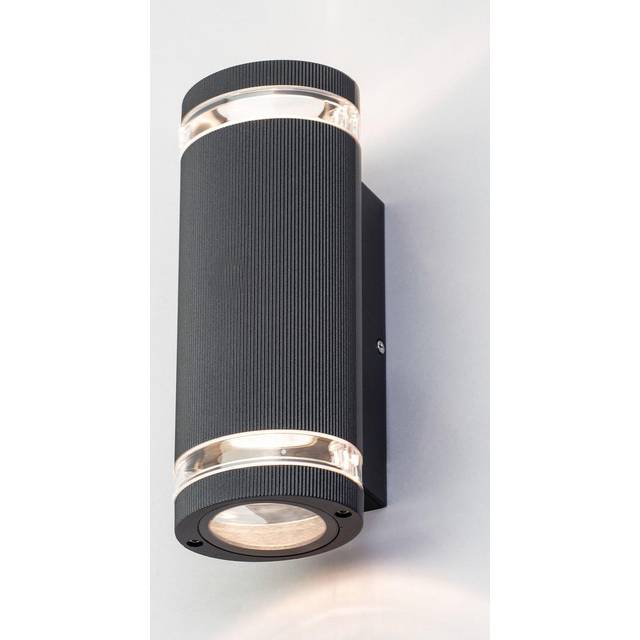 Murray Up and Down Outdoor Cylinder Wall Light, Black