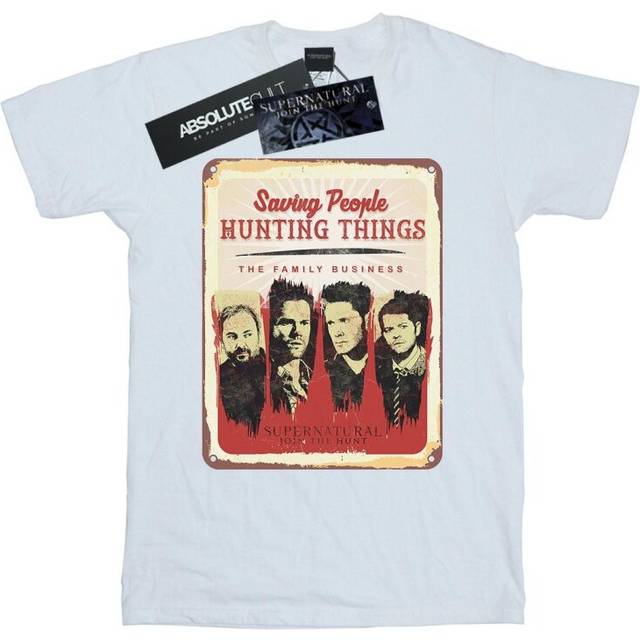 (3XL, White) Supernatural Mens Family Business Sign T-Shirt