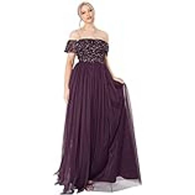 Bardot Embellished Maxi Dress - Grape - 8
