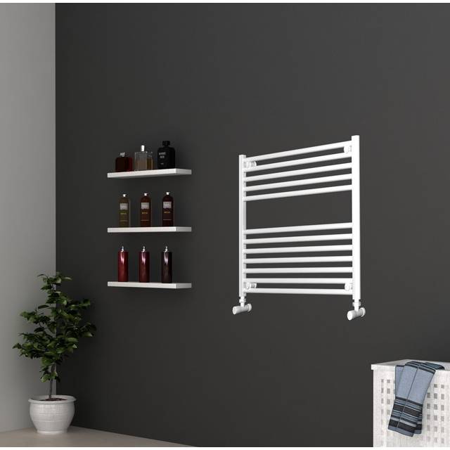 Shawnna Vertical/Horizontal Straight Towel Rail - White (60cm H X 60cm W X 3cm D)
