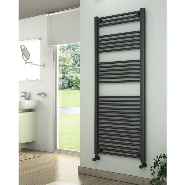 ADIGE Radiators Adige Large Anthracite Towel Radiator 600mm Wide, 1500mm High - One Size