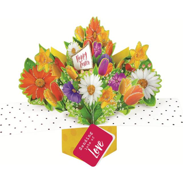 Sending Lots Of Love Happy Easter Pop Up Flowers Greeting Card 3D Cards
