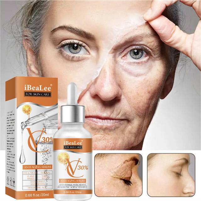 Face Serum Vitamin C Anti Aging Serum Anti-Wrinkle Fades Fine Lines Face Essence