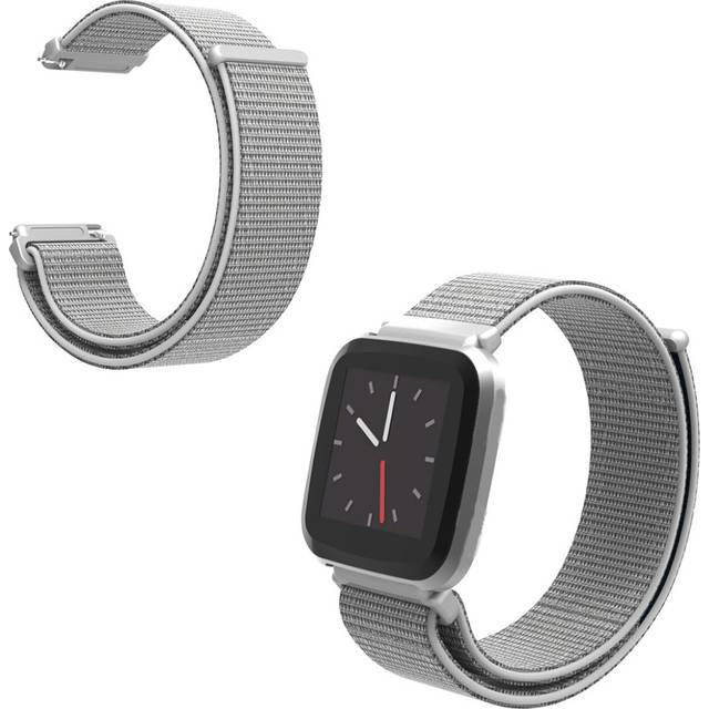 Fitbit Versa Lite Kardborrband klockarmband - Grå