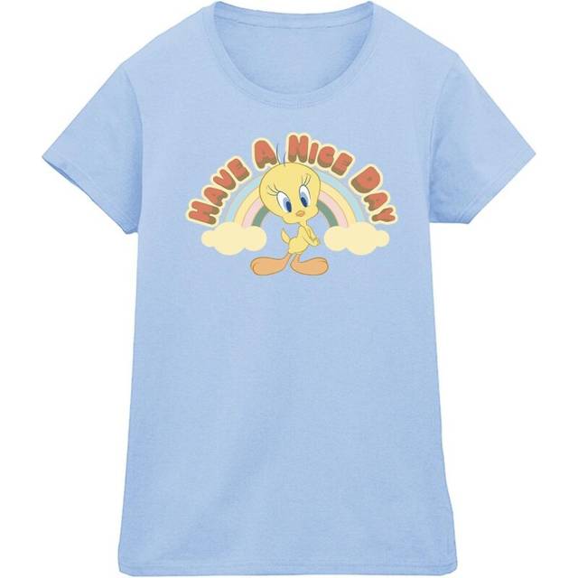 Have A Nice Day Cotton T-Shirt - Baby Blue - L