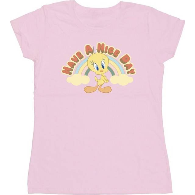 Have A Nice Day Cotton T-Shirt - Baby Pink - M