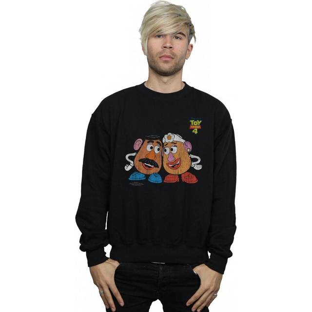 (3XL, Black) Disney Mens Toy Story 4 Mr And Mrs Potato Head Cotton Sweatshirt