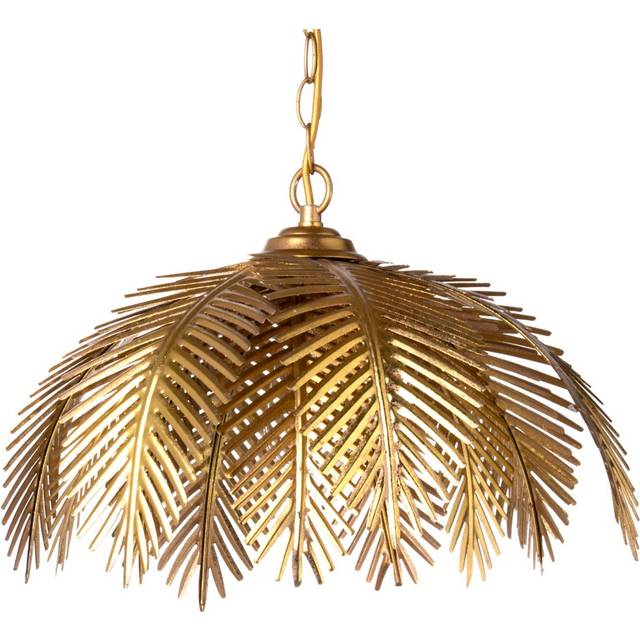 Brookby Palm Pendant, Satin Brass