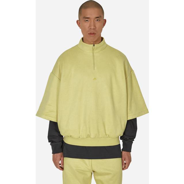 adidas Basketball Sueded 3/4 Half-Zip Sweatshirt 'Halo Gold' IN7713