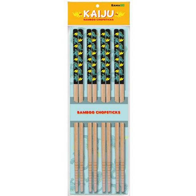 godzila gAMAgO cast Bamboo chopsticks  Set of 4