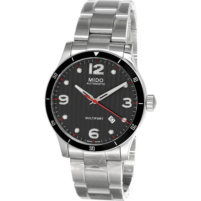 MIDO Multifort 42MM AUTO SS Black Dial Men's Watch M025.407.11.061.00 / M0254071106100 - 40 mm