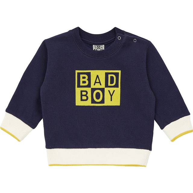 Bonton Sweatshirt - Bad Boy - Marinblå - Bonton - 1½ år (86) - Sweatshirt