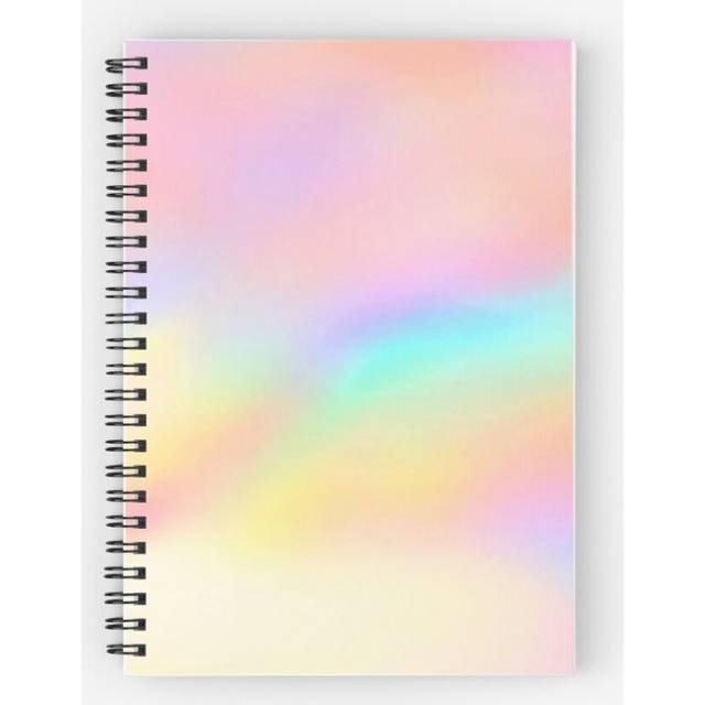 Spiral Notebook Iridescent Aesthetic Color A5 120 Pages