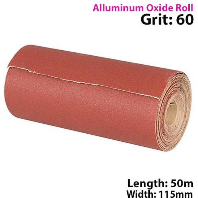50m 60 Grit Aluminium Oxide Sand Paper Rolls Long Life Sanding Grinding Sheet