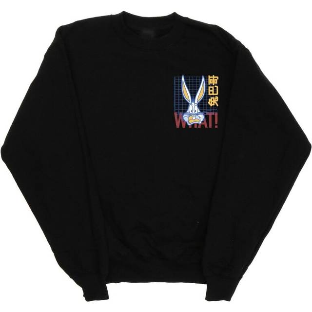 Looney Tunes Mens Bugs Bunny Color Code Sweatshirt XXL black