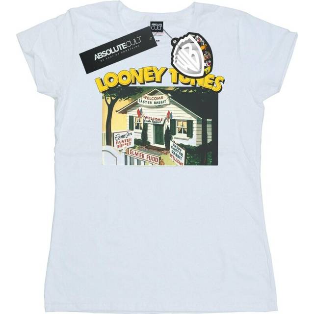 Looney Tunes Womens/Ladies Elmer Fudd Welcome Easter Rabbit Cotton T-Shirt S vit