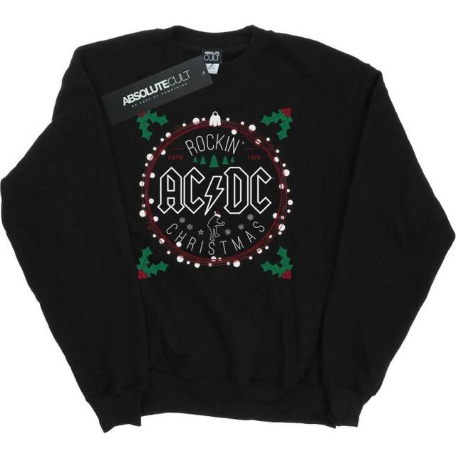 AC/DC Womens/Ladies Christmas Circle Sweatshirt XL black