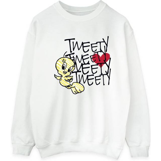 Tweety Love Heart Sweatshirt - White - XXL
