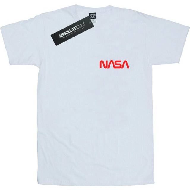 (XXL, White) NASA Mens Modern Logo Chest T-Shirt