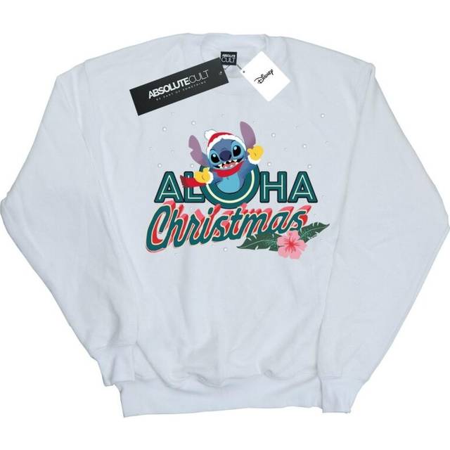 Lilo And Stitch Aloha Christmas Sweatshirt - White - XL