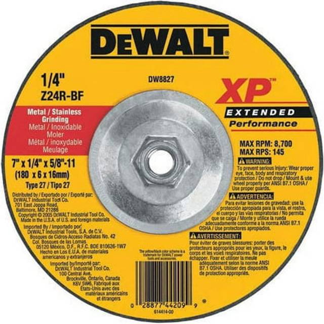 DEWALT DW8827 7-Inch by 1/4-Inch by 5/8-Inch-11 XP Grinding Wheel