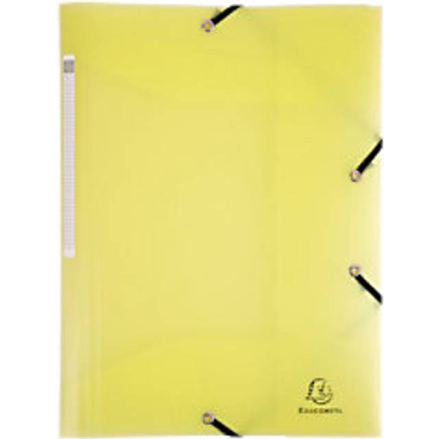 Exacompta Chromaline Pastel 3 Flap Folder 55179E PP (Polypropylene) Rubber Band 24 (W) x 0.2 (D) x 32 (H) cm Yellow Pack of 25